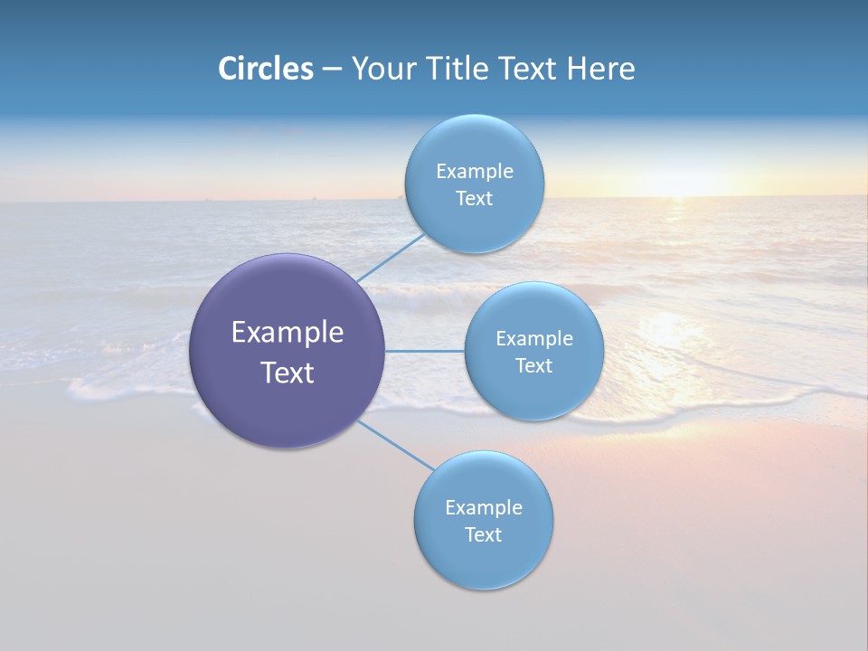 Beach Reflection Sea PowerPoint Template