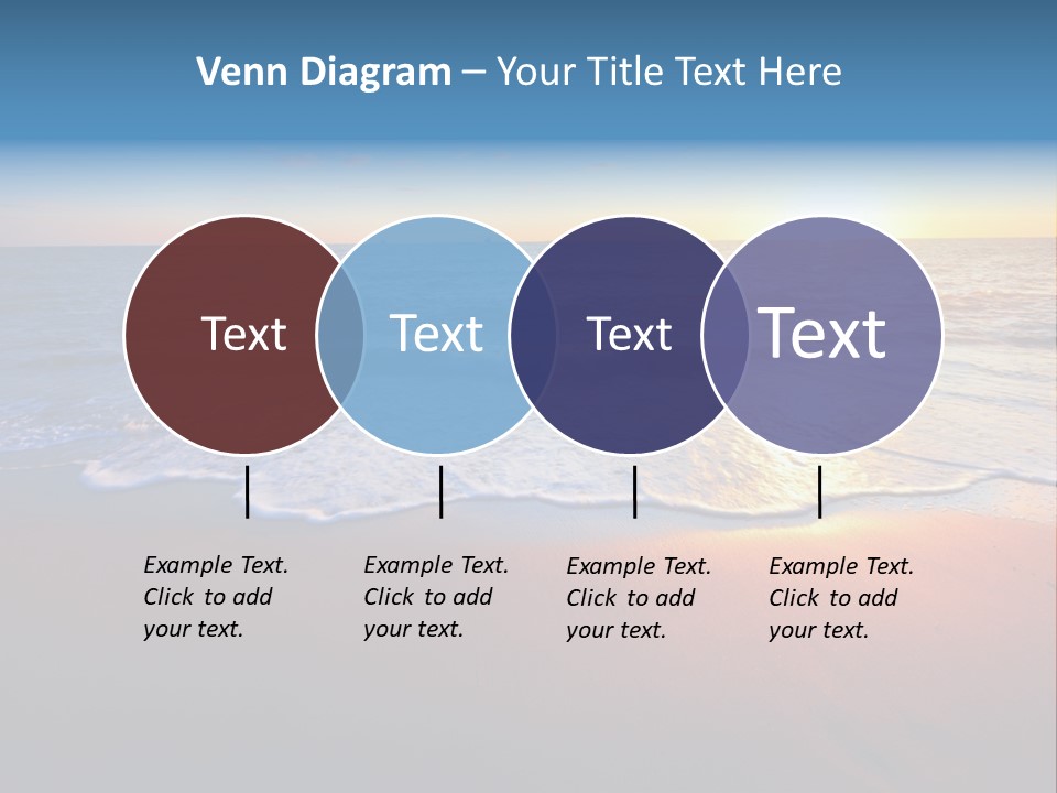 Beach Reflection Sea PowerPoint Template