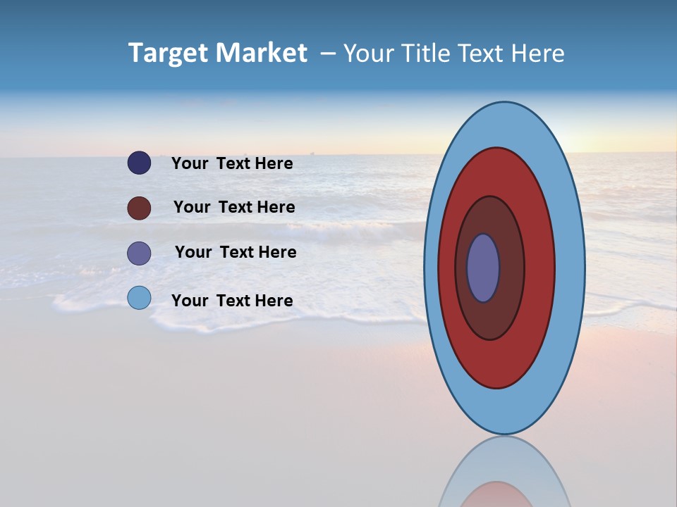 Beach Reflection Sea PowerPoint Template