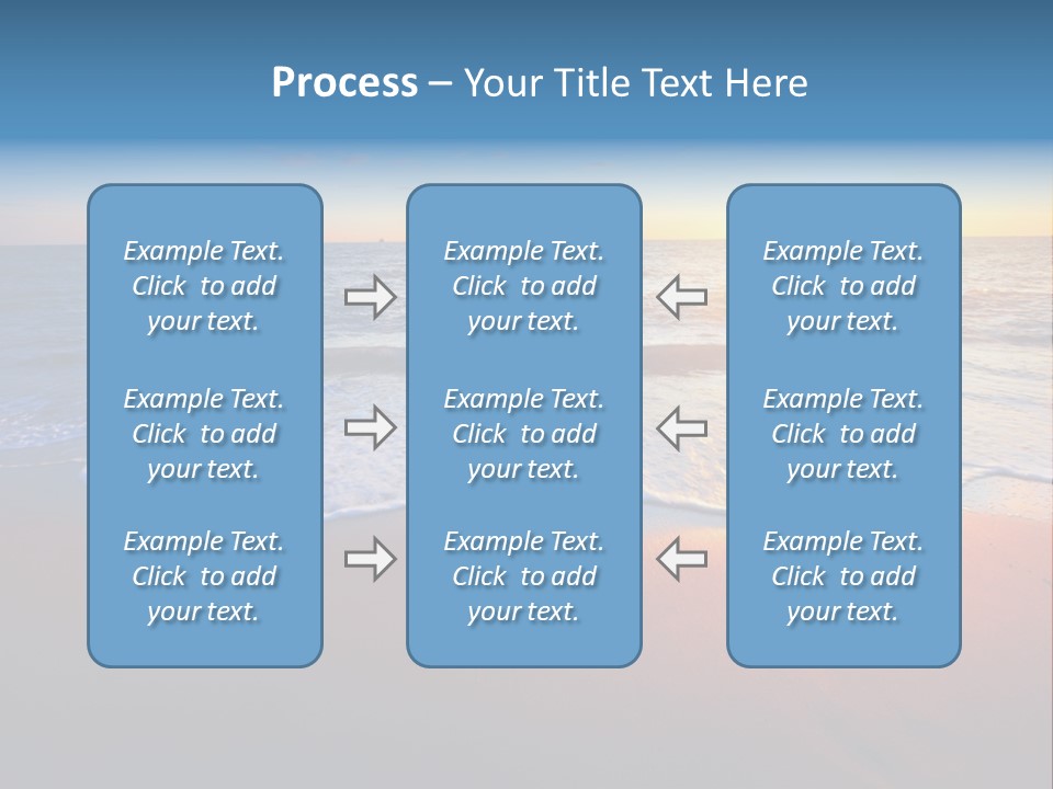 Beach Reflection Sea PowerPoint Template