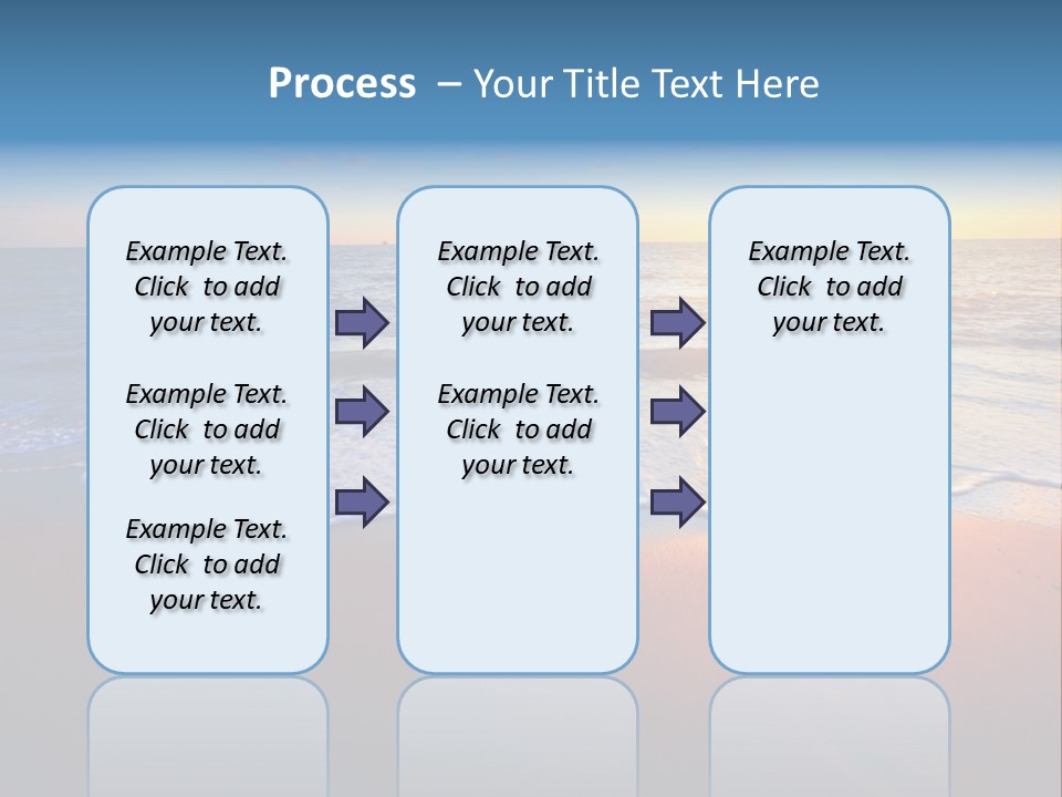 Beach Reflection Sea PowerPoint Template