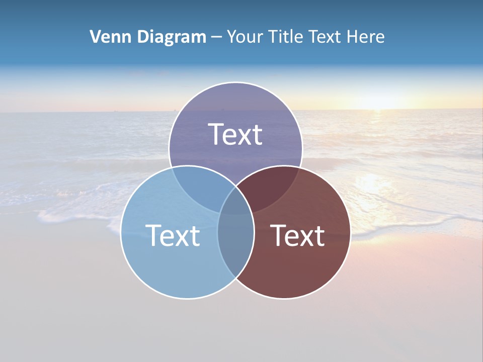 Beach Reflection Sea PowerPoint Template