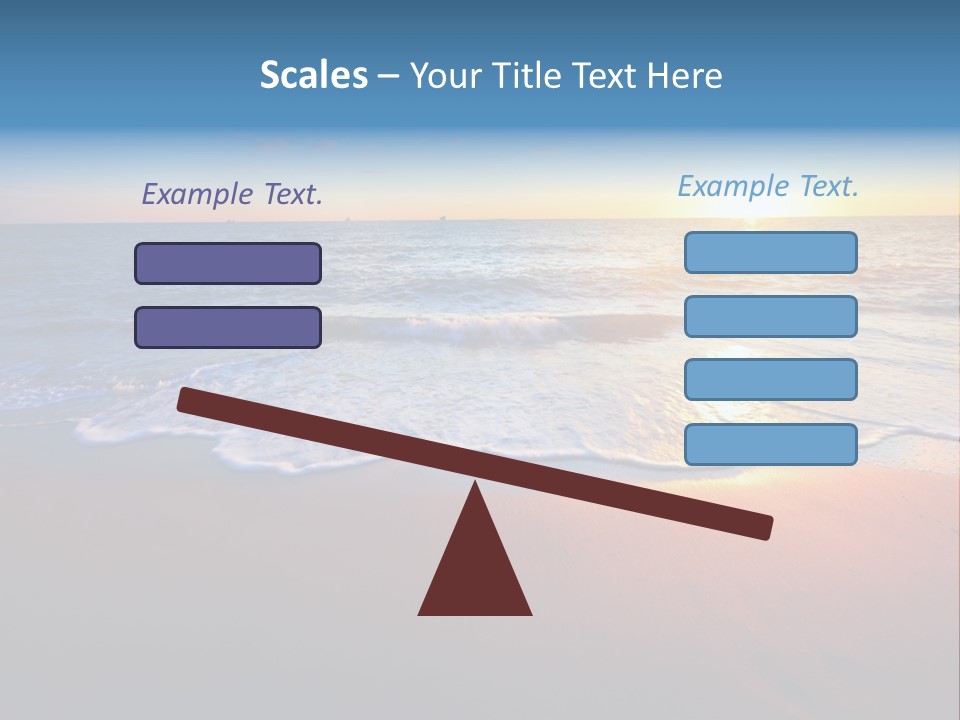 Beach Reflection Sea PowerPoint Template