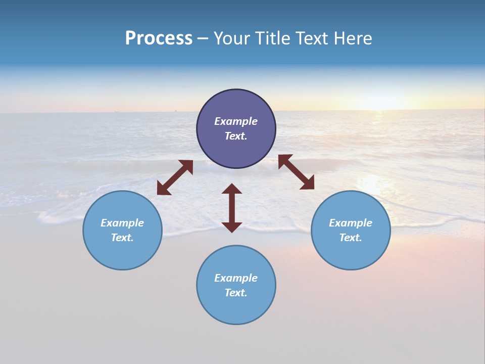 Beach Reflection Sea PowerPoint Template
