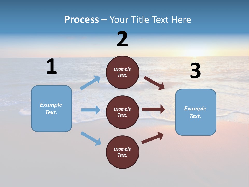 Beach Reflection Sea PowerPoint Template