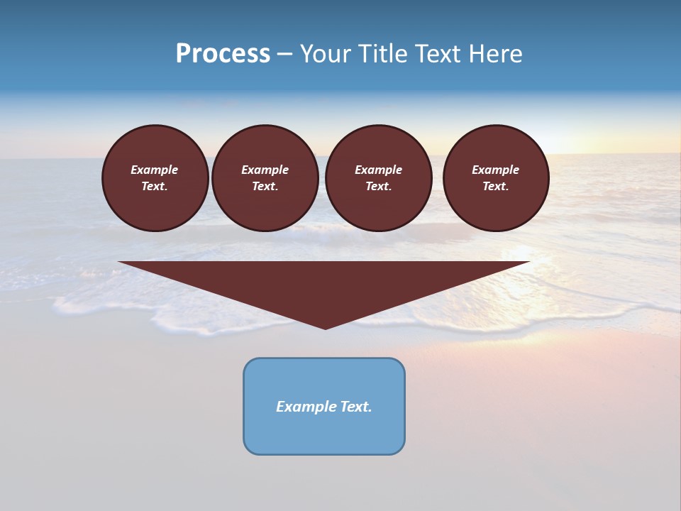 Beach Reflection Sea PowerPoint Template
