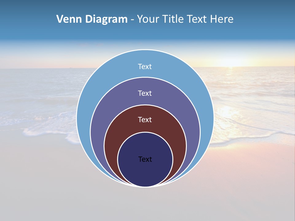 Beach Reflection Sea PowerPoint Template