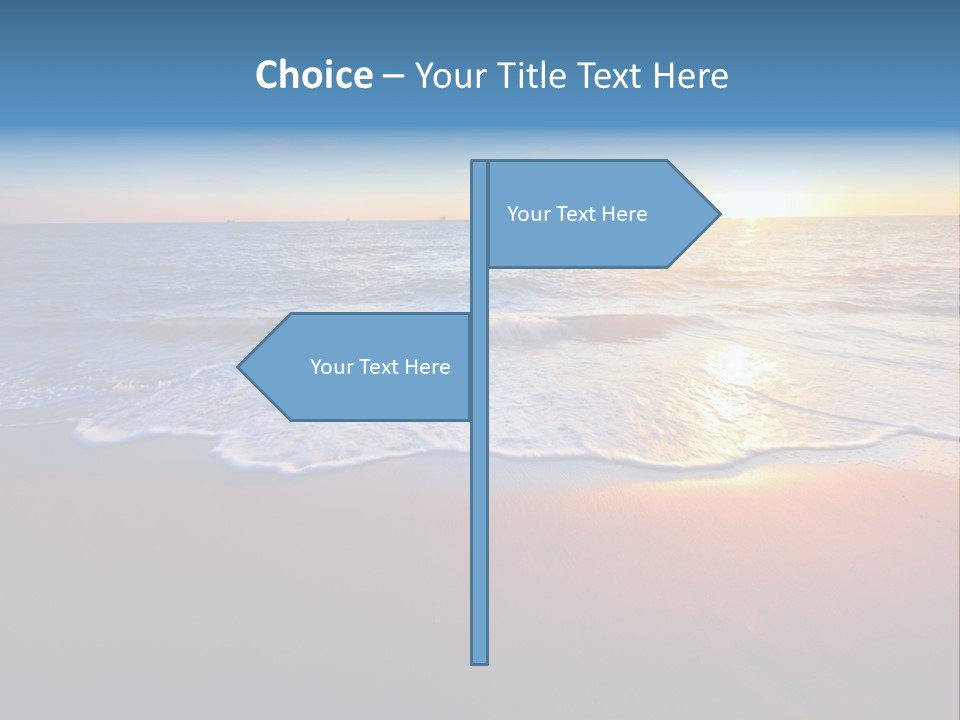 Beach Reflection Sea PowerPoint Template