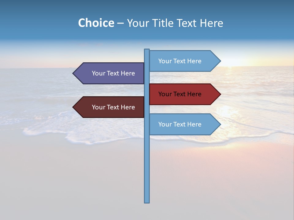 Beach Reflection Sea PowerPoint Template