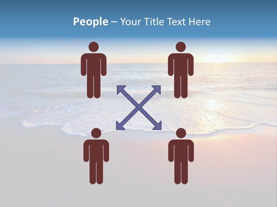 Beach Reflection Sea PowerPoint Template
