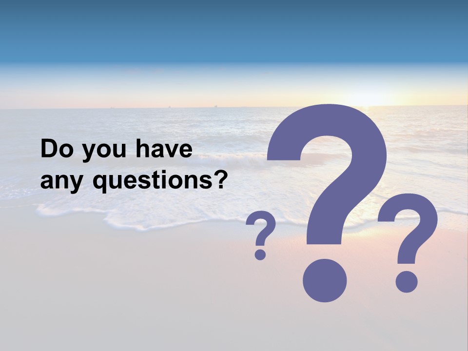 Beach Reflection Sea PowerPoint Template