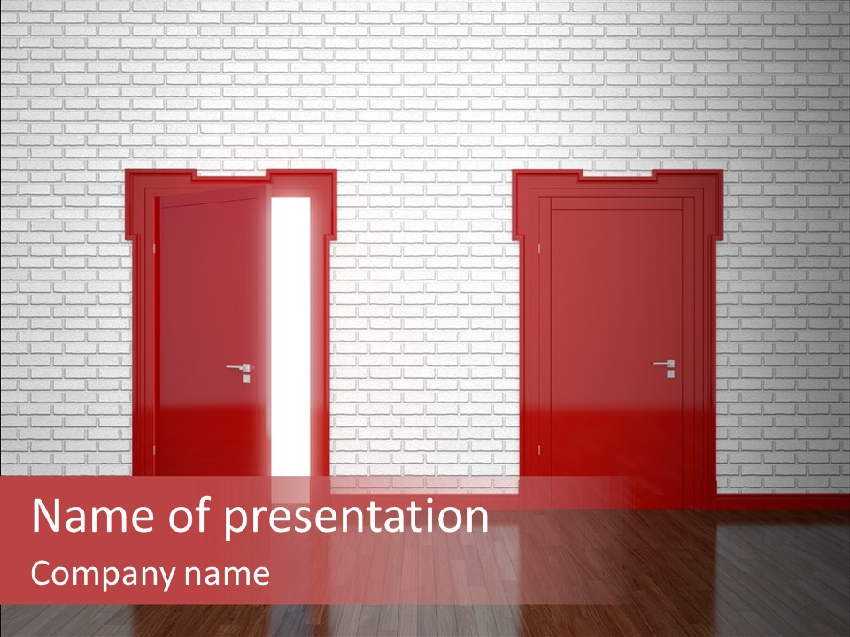 Background Open Door Through PowerPoint Template