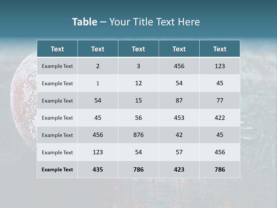Food Powdered Shape PowerPoint Template