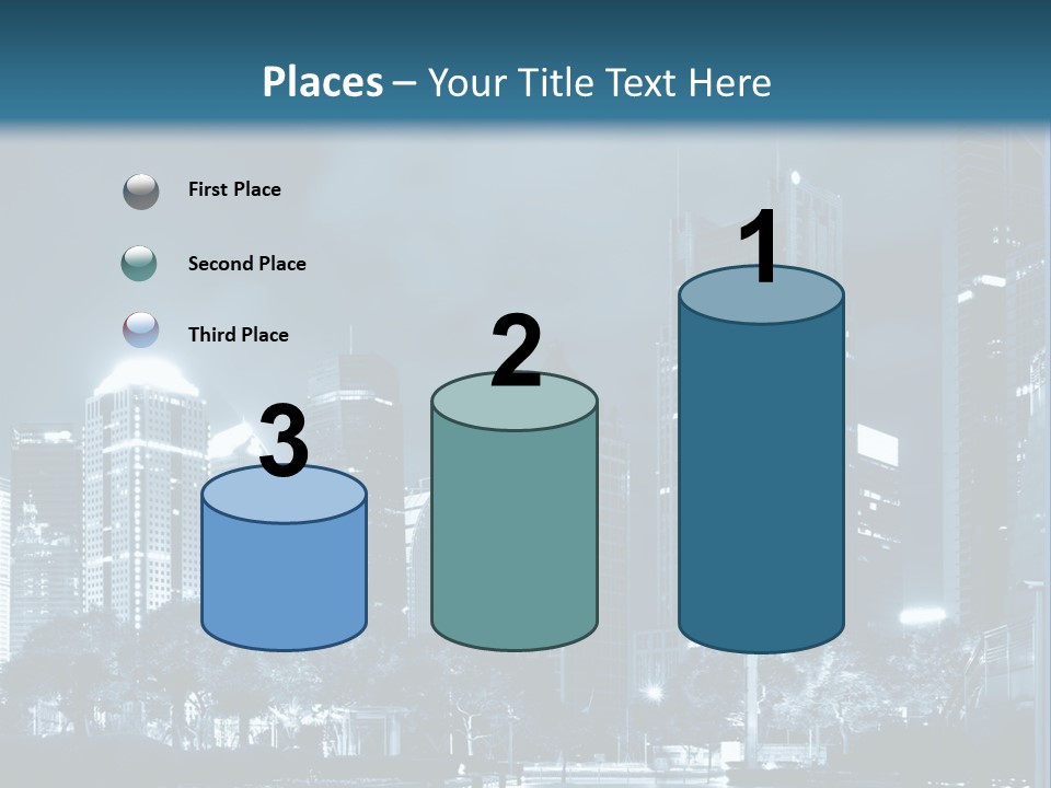 A City At Night Powerpoint Presentation Template PowerPoint Template