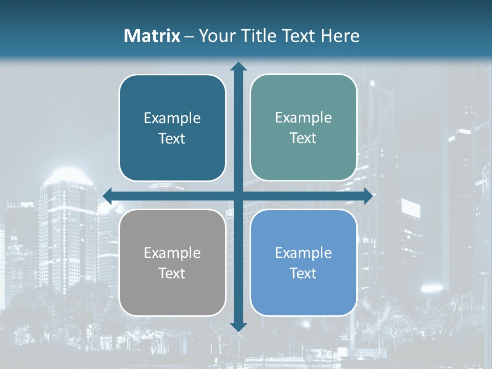 A City At Night Powerpoint Presentation Template PowerPoint Template