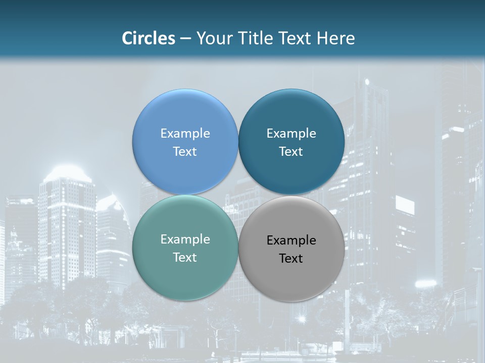 A City At Night Powerpoint Presentation Template PowerPoint Template