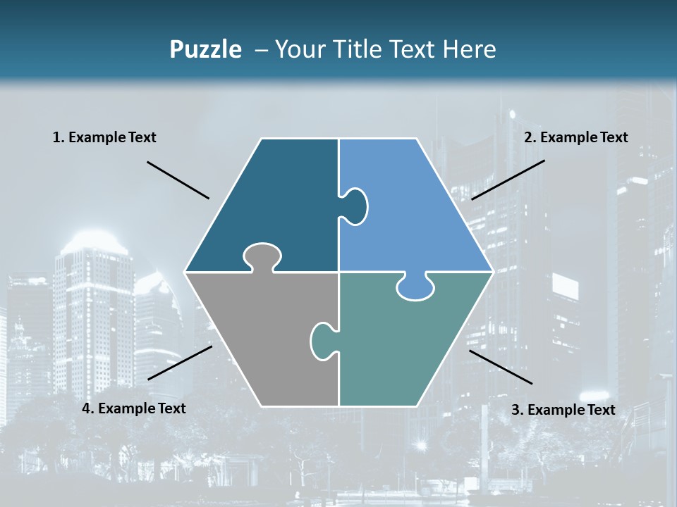 A City At Night Powerpoint Presentation Template PowerPoint Template