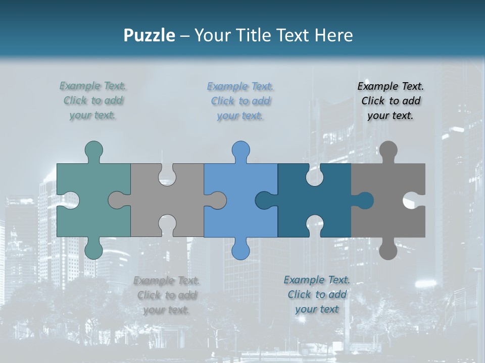 A City At Night Powerpoint Presentation Template PowerPoint Template