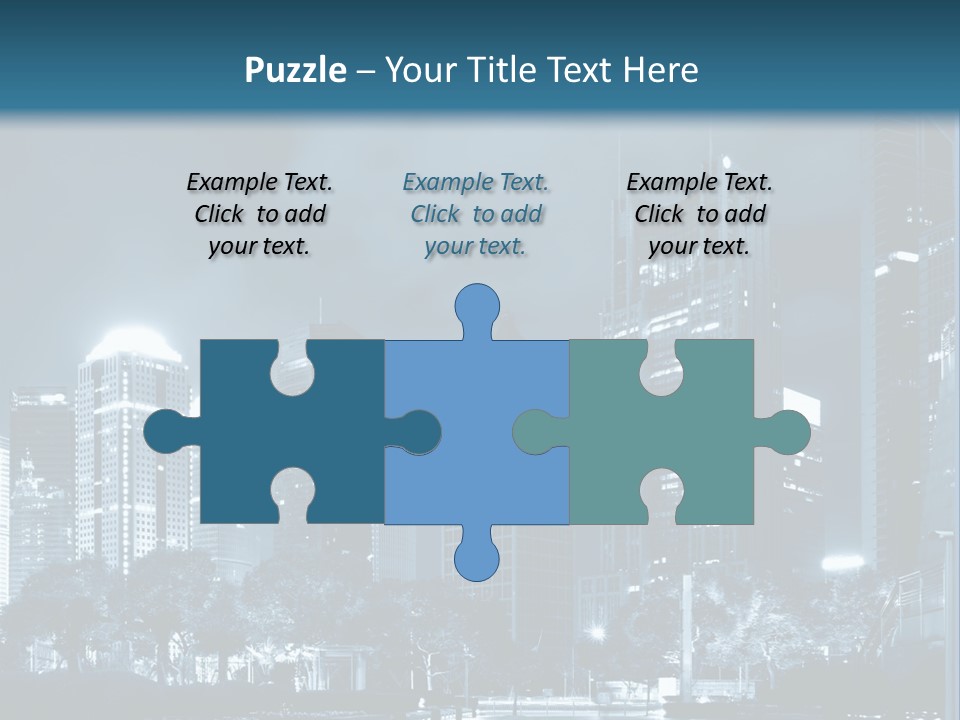 A City At Night Powerpoint Presentation Template PowerPoint Template