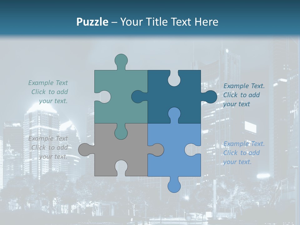 A City At Night Powerpoint Presentation Template PowerPoint Template