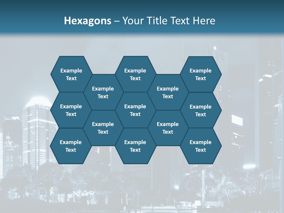 A City At Night Powerpoint Presentation Template PowerPoint Template