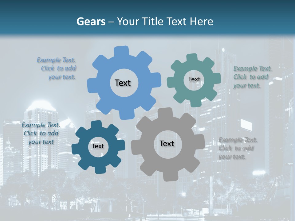 A City At Night Powerpoint Presentation Template PowerPoint Template