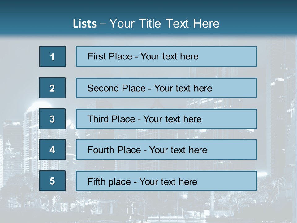 A City At Night Powerpoint Presentation Template PowerPoint Template