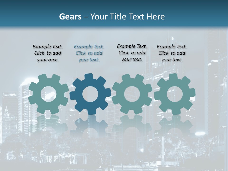 A City At Night Powerpoint Presentation Template PowerPoint Template