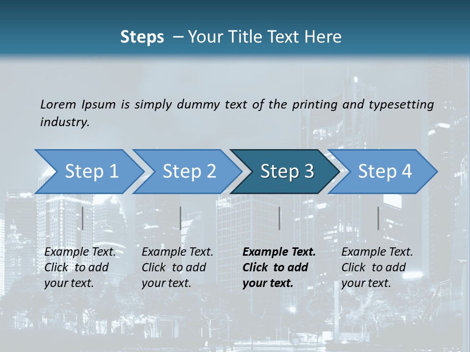 A City At Night Powerpoint Presentation Template PowerPoint Template