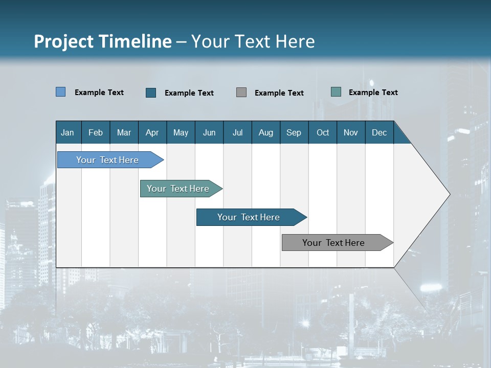 A City At Night Powerpoint Presentation Template PowerPoint Template