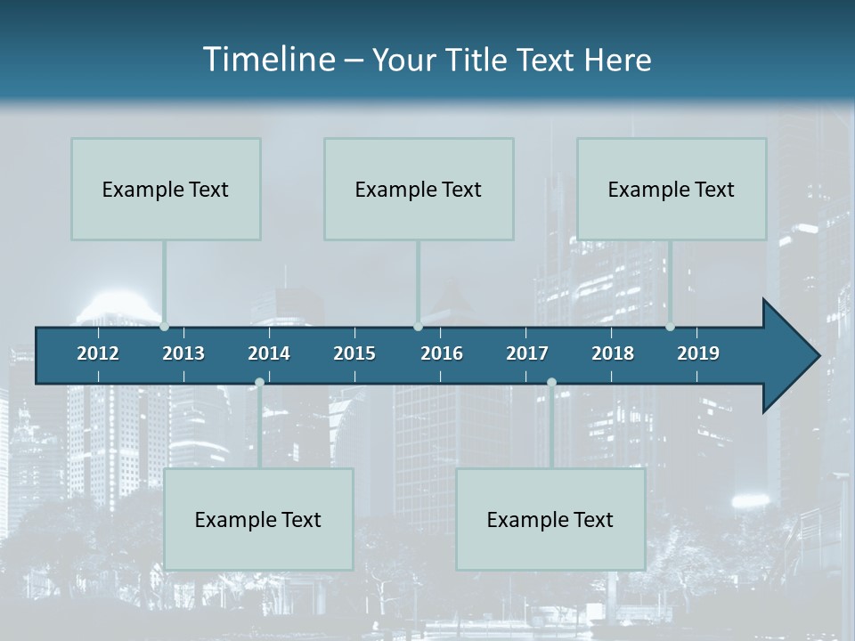 A City At Night Powerpoint Presentation Template PowerPoint Template