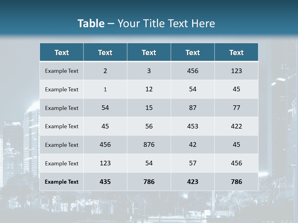 A City At Night Powerpoint Presentation Template PowerPoint Template