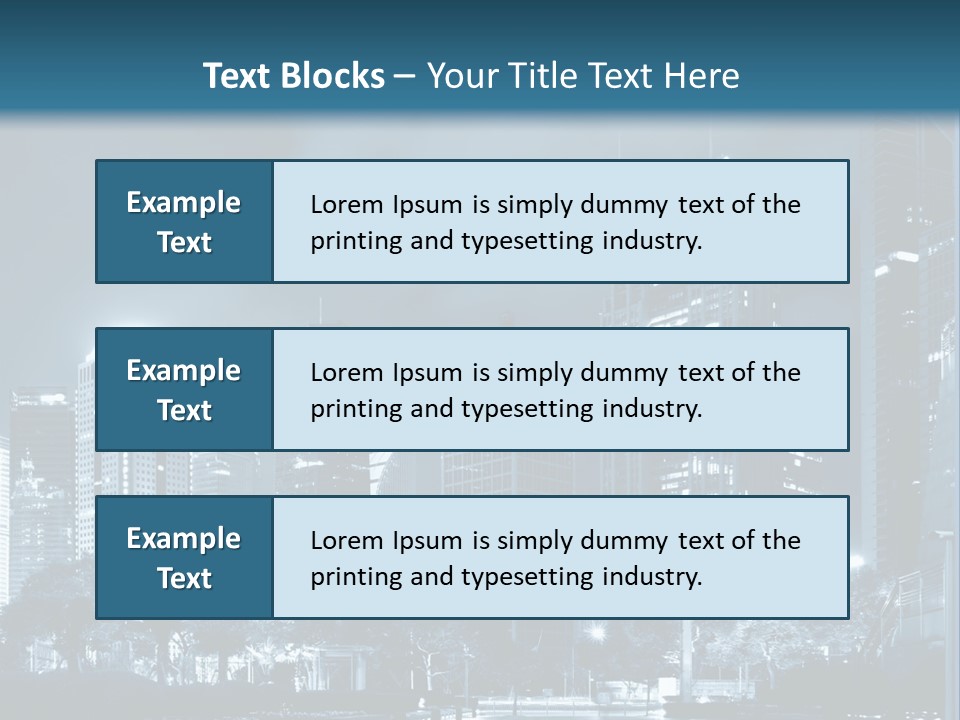 A City At Night Powerpoint Presentation Template PowerPoint Template