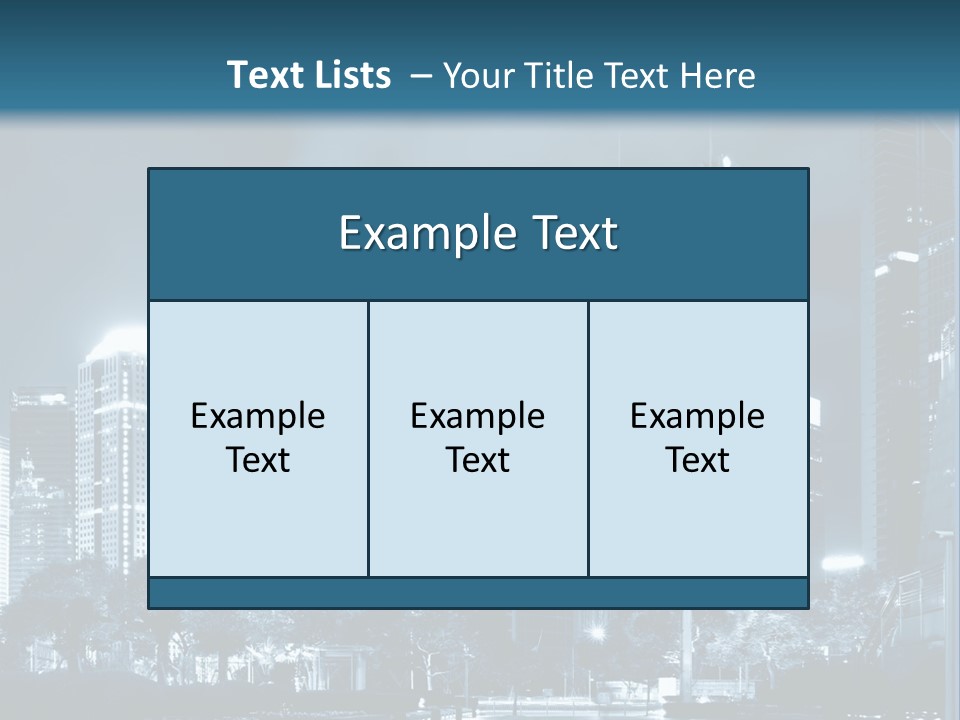A City At Night Powerpoint Presentation Template PowerPoint Template