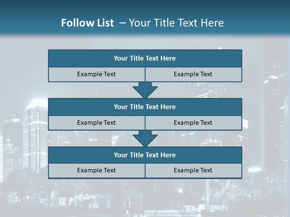 A City At Night Powerpoint Presentation Template PowerPoint Template