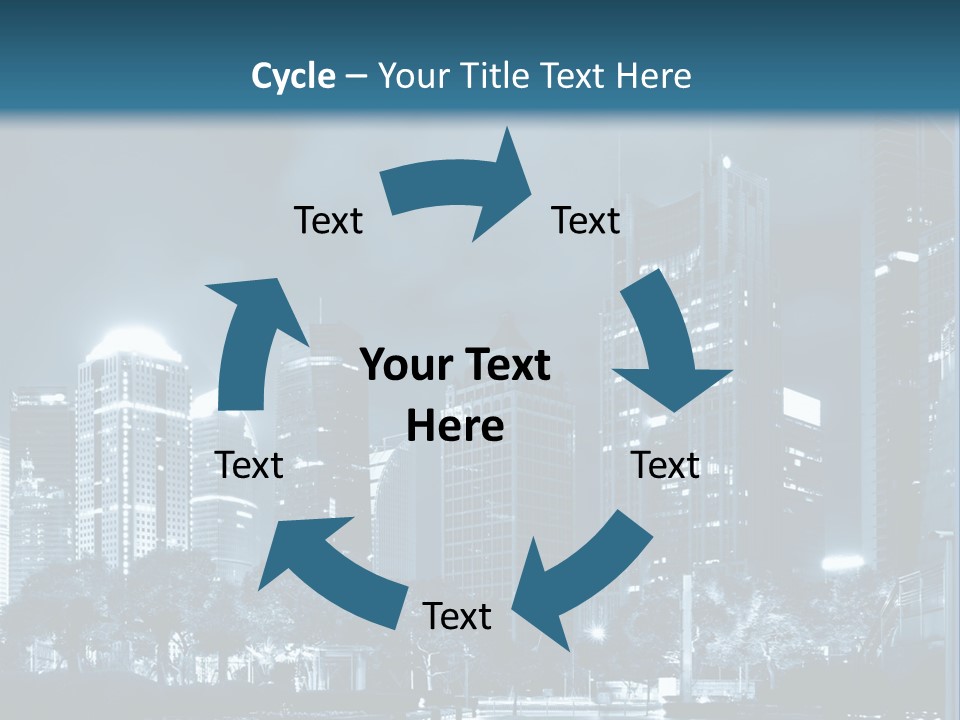 A City At Night Powerpoint Presentation Template PowerPoint Template