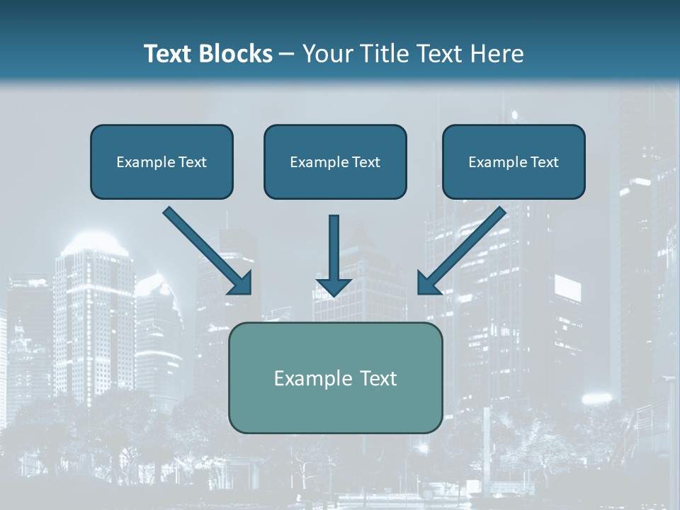 A City At Night Powerpoint Presentation Template PowerPoint Template