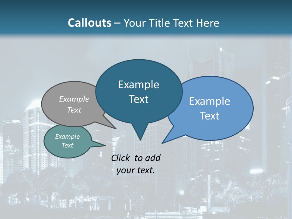 A City At Night Powerpoint Presentation Template PowerPoint Template