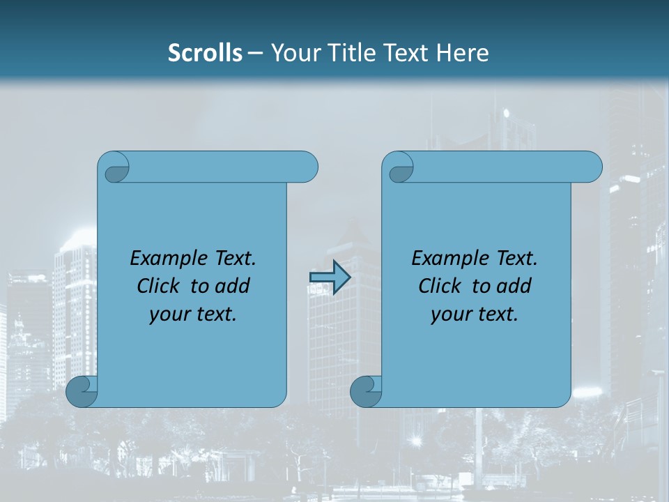 A City At Night Powerpoint Presentation Template PowerPoint Template