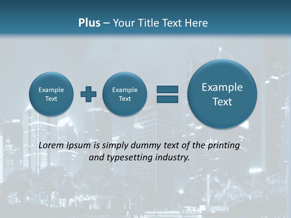 A City At Night Powerpoint Presentation Template PowerPoint Template