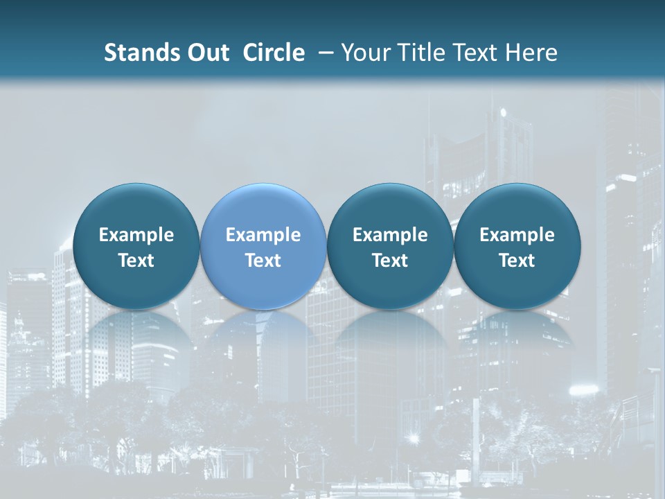 A City At Night Powerpoint Presentation Template PowerPoint Template