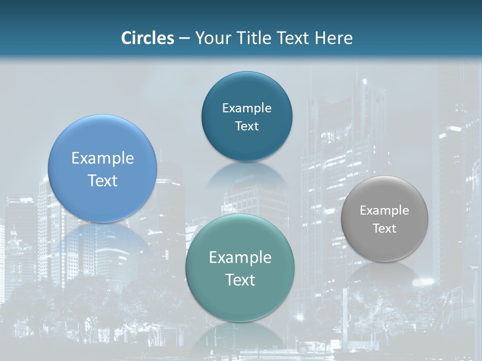 A City At Night Powerpoint Presentation Template PowerPoint Template