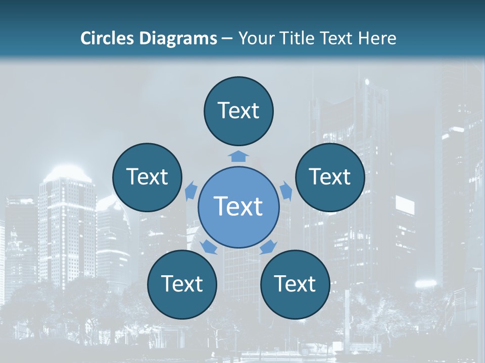 A City At Night Powerpoint Presentation Template PowerPoint Template
