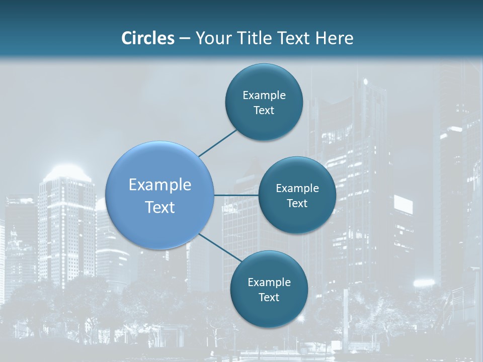 A City At Night Powerpoint Presentation Template PowerPoint Template