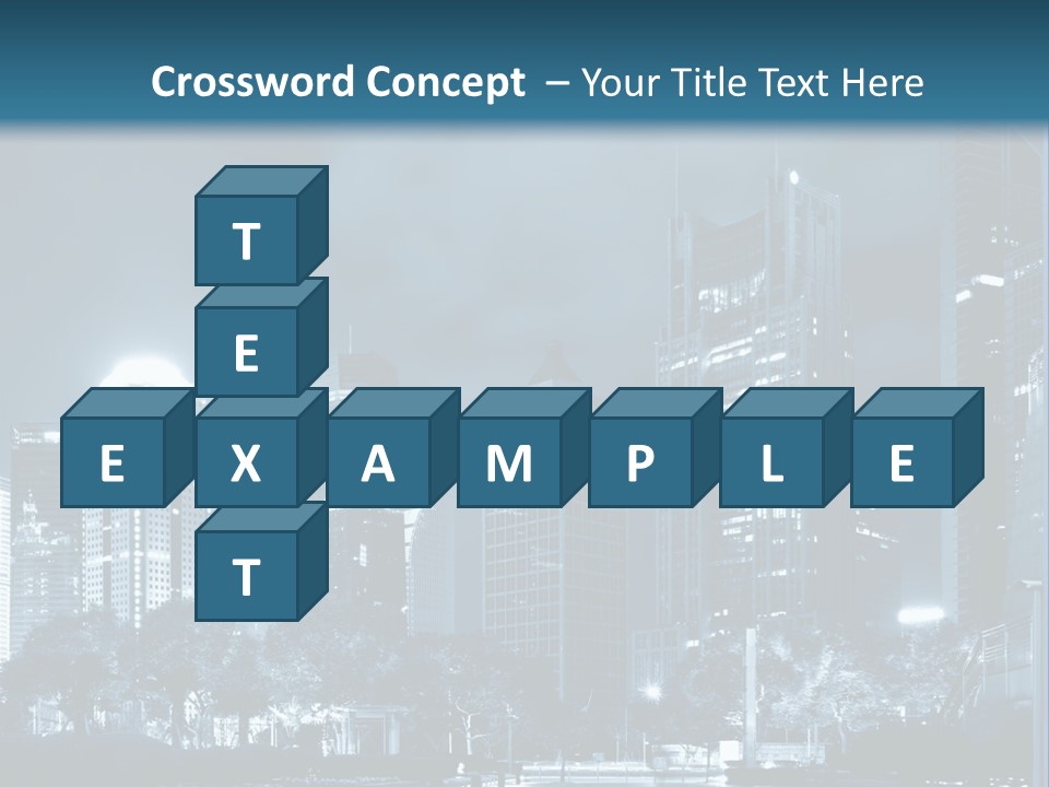 A City At Night Powerpoint Presentation Template PowerPoint Template