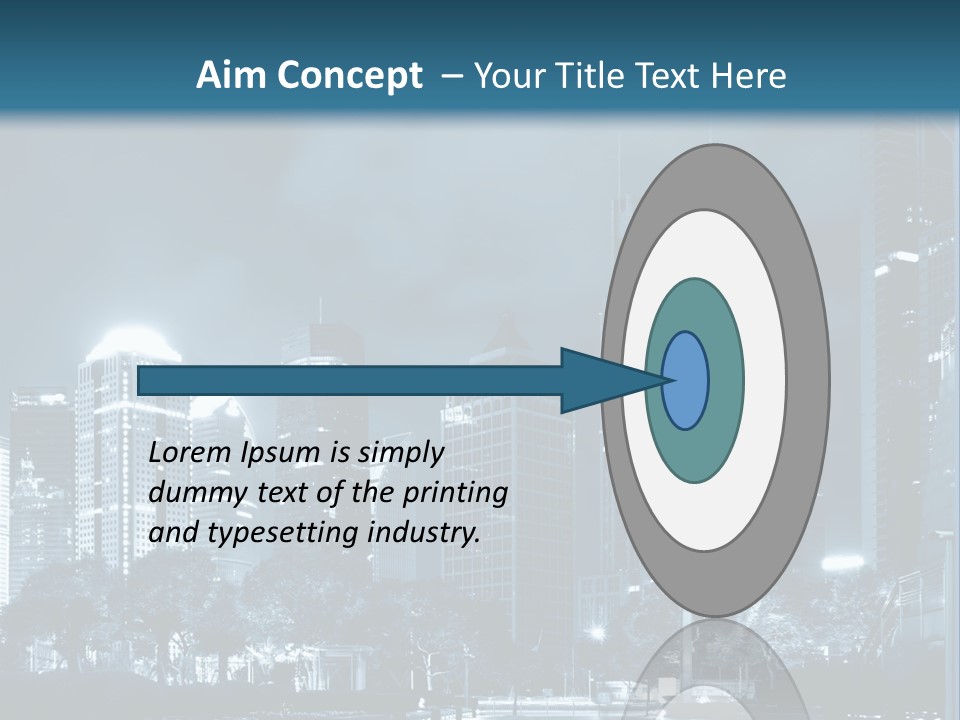 A City At Night Powerpoint Presentation Template PowerPoint Template