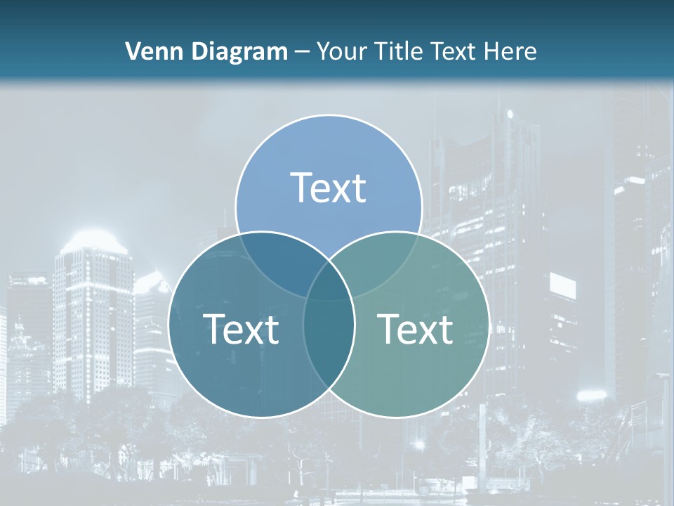 A City At Night Powerpoint Presentation Template PowerPoint Template