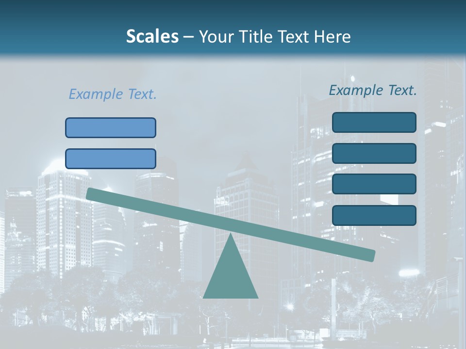 A City At Night Powerpoint Presentation Template PowerPoint Template
