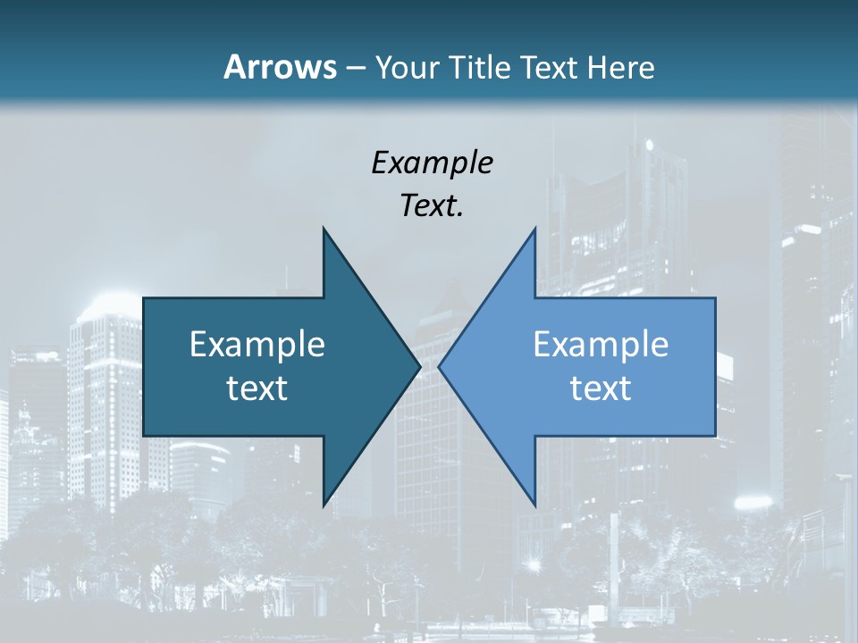 A City At Night Powerpoint Presentation Template PowerPoint Template