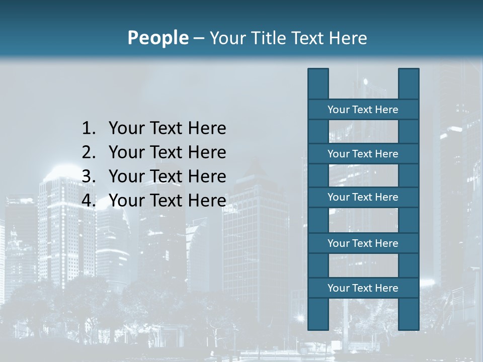 A City At Night Powerpoint Presentation Template PowerPoint Template